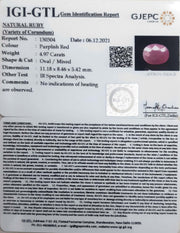 5.51 Ratti Natural new burma Ruby with Govt. Lab Certificate-(2331)
